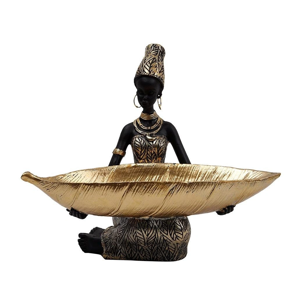 Prachtige Afrikaanse Fruitbeeldhouw Decor, Unieke Thai Folk Art Desktop Ornament RRW040